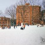 NCSU Campus covered in snow January 25, 2000