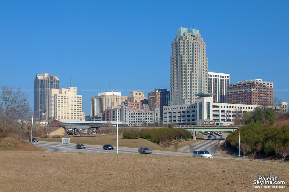 Downtown Raleigh Skyline - December 2001