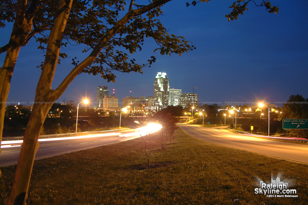 Raleigh at night