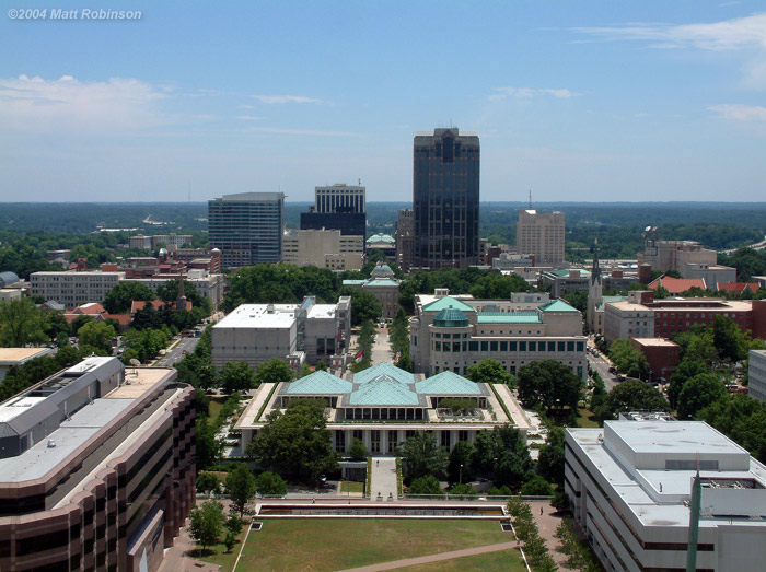 View from the roof of the Archdale Building in Raleigh, NC