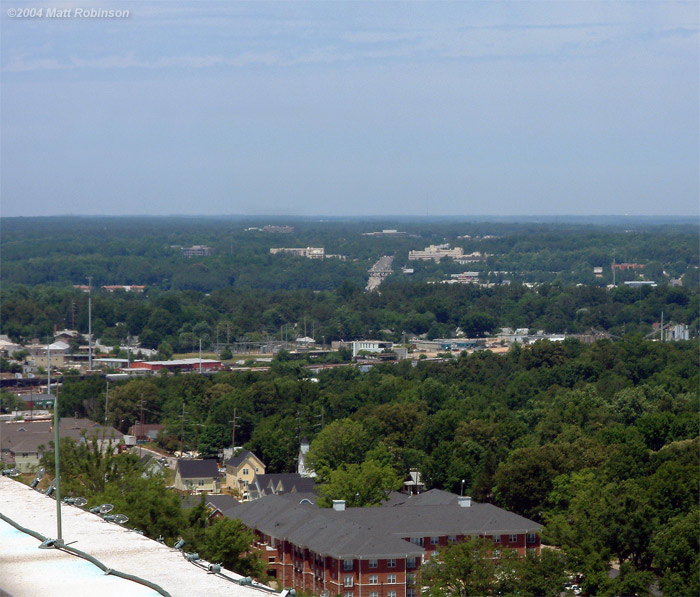 Viewing east from the rooftop of the Archdale Building