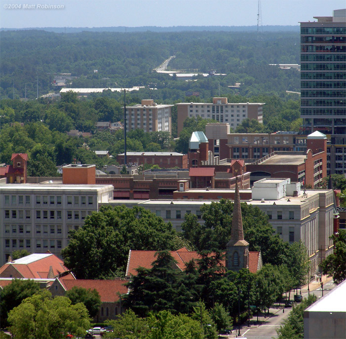 Wilmington Street Corridor from the rooftop of the Archdale Building in 2004