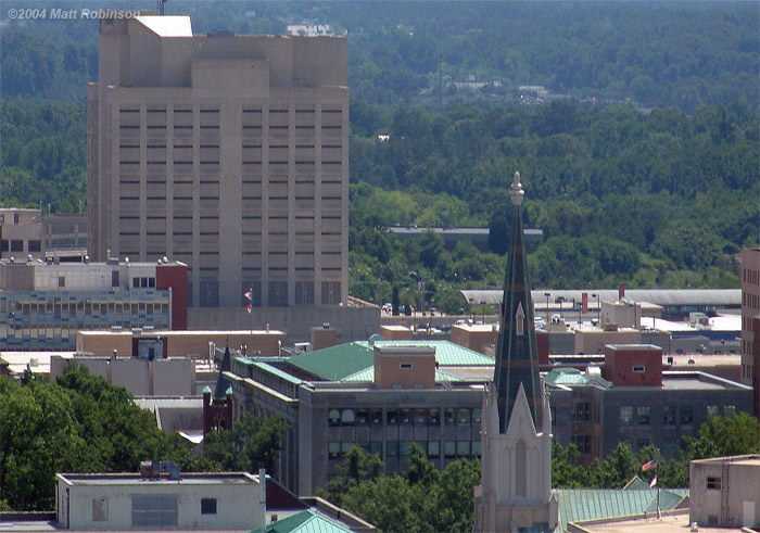 Wake County Jail from the rooftop of the Archdale Building