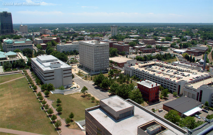 View southwest from the rooftop of the Archdale Building