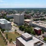 View southwest from the rooftop of the Archdale Building