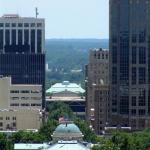 Looking towards Fayetteville Street from the rooftop of the Archdale Building