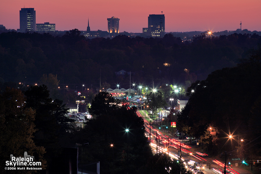 The Archdale Building, Clarion Hotel, and Quorum Center.