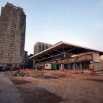 Two Hannover Square sits next to the partially demolished convention center.