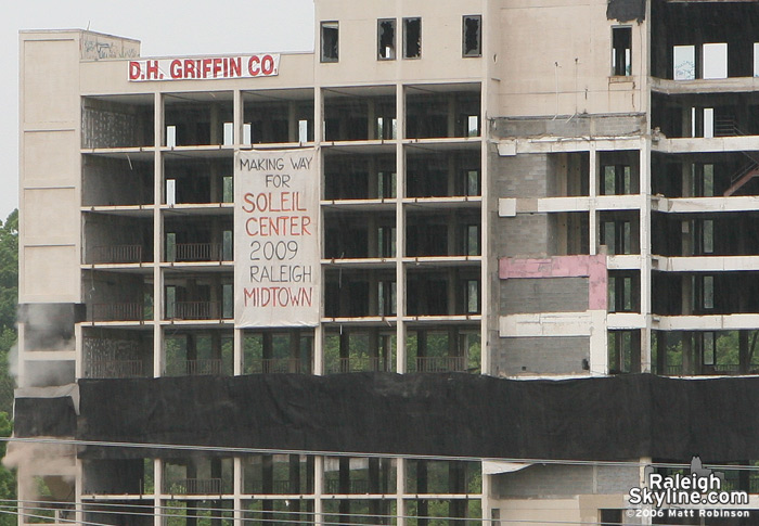 Raleigh Crabtree Valley Sheraton Hotel Implosion