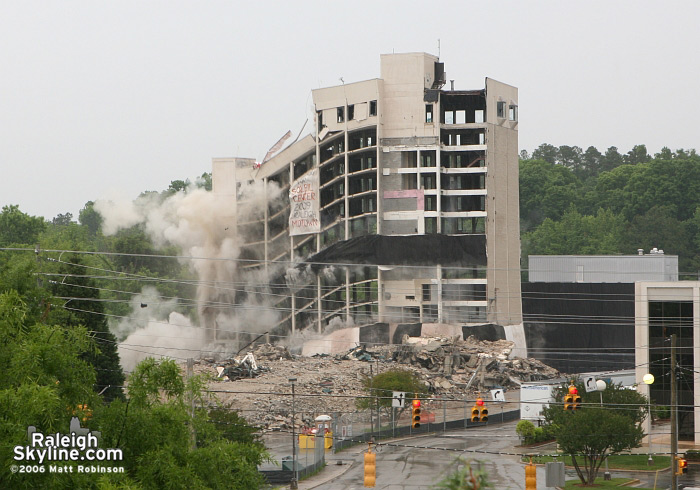 Raleigh Crabtree Valley Sheraton Hotel Implosion