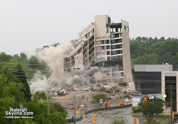 Raleigh Crabtree Valley Sheraton Hotel Implosion