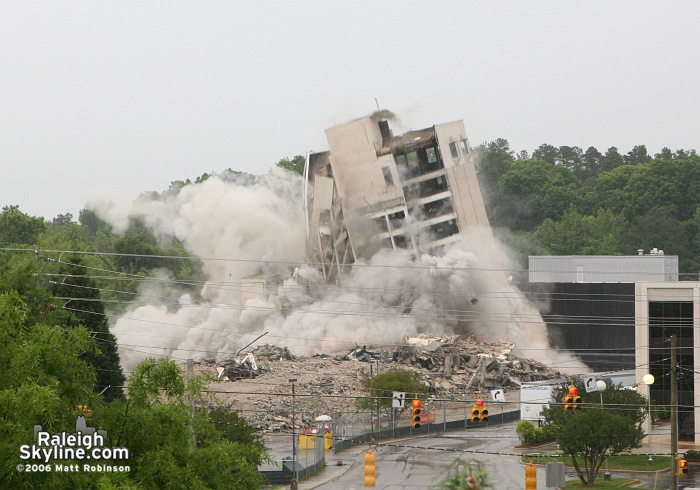 Raleigh Crabtree Valley Sheraton Hotel Implosion