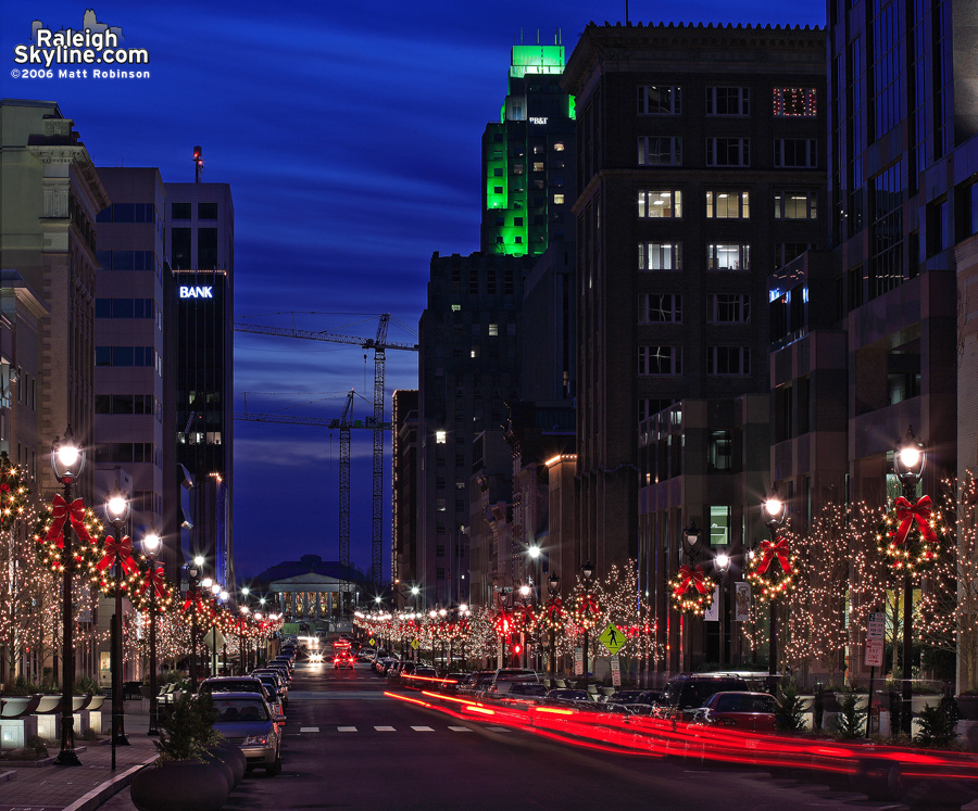 Streaming traffic on Fayettevill Street.