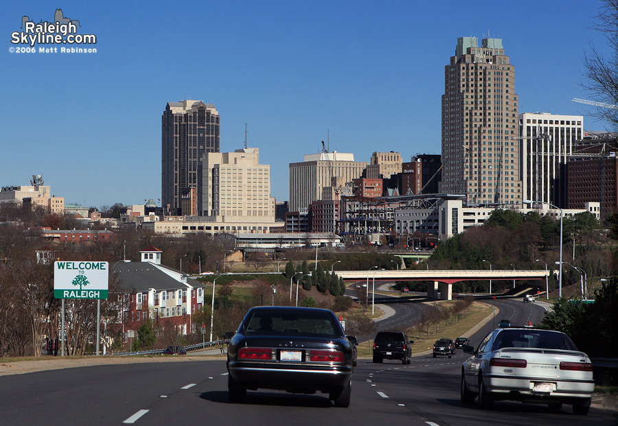 Temporary "Welcome to Raleigh" Sign of 2006