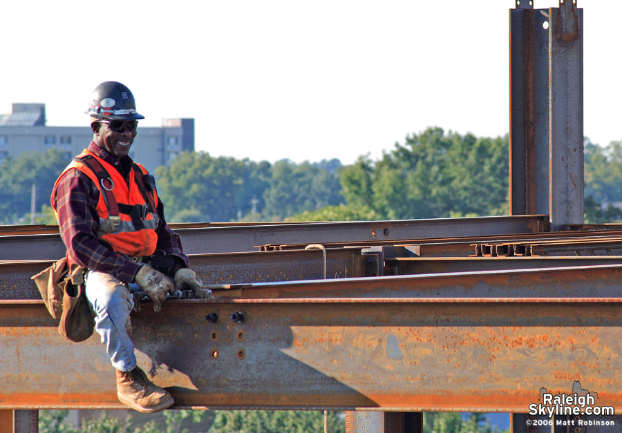 A happy ironworker.