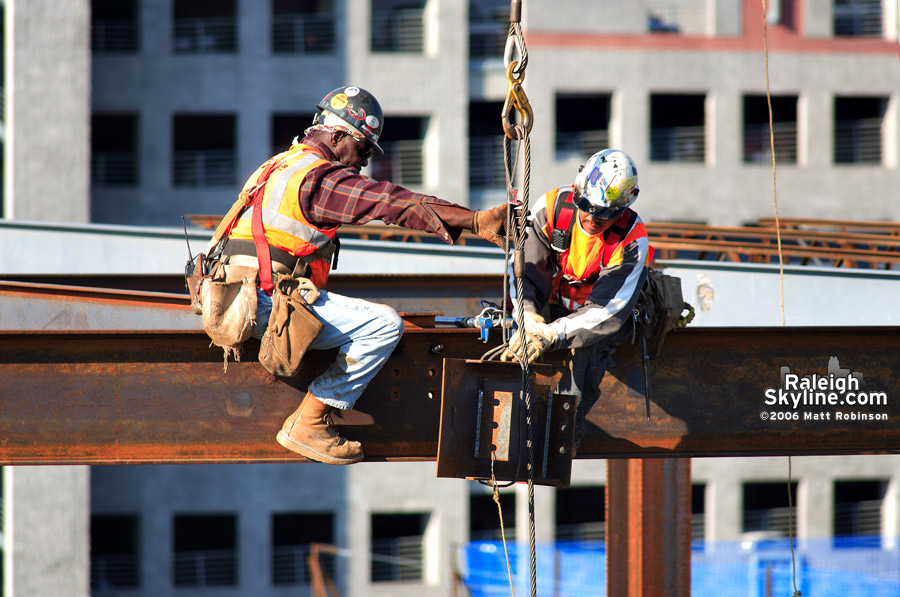 Work continues on the Convention center.