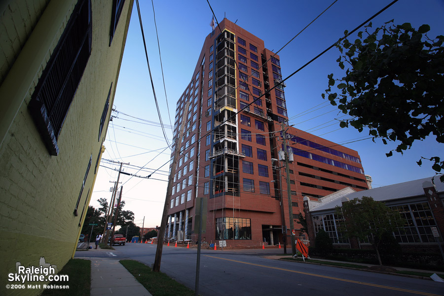 The Quorum Center is nearly finished from the outside.