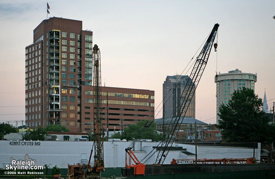 Cranes finally appeared at 222 Glenwood.