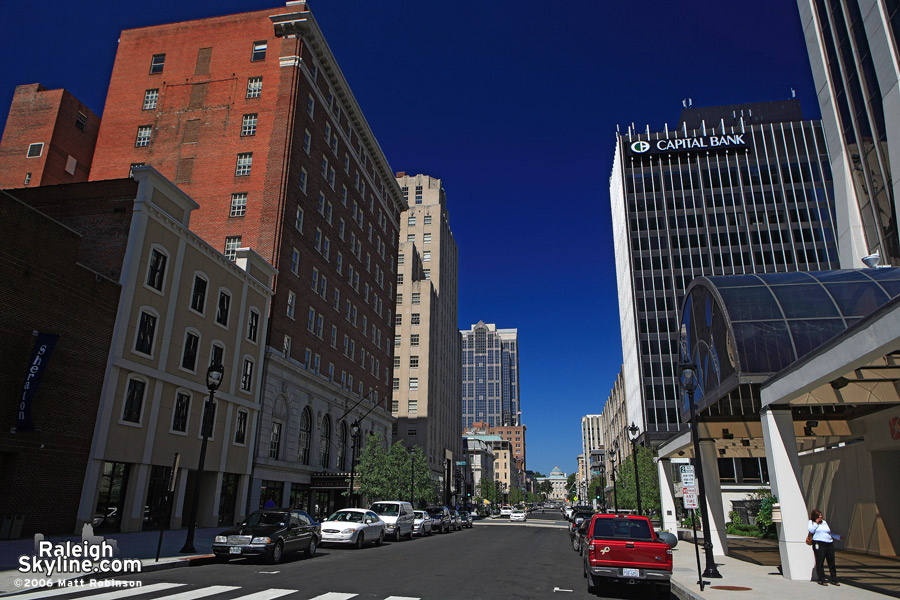 Super blue skies along F Street.