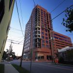 The Quorum Center is nearly finished from the outside.