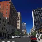 Super blue skies along F Street.