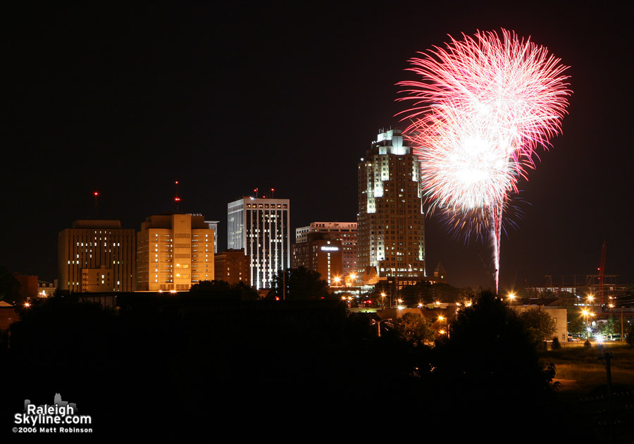 The fireworks started abruptly. 