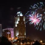 Fireworks over the Raleigh Skyline. 