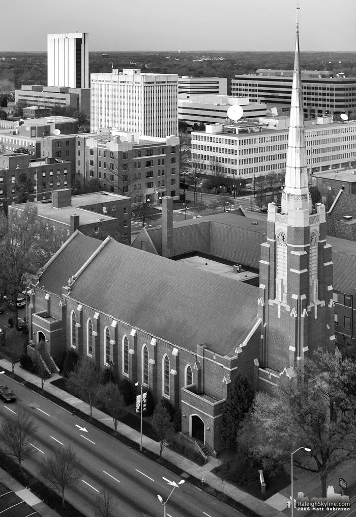 North end of  downtown Raleigh, including the Archdale Building and goverment complexes.