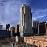 Pillars begin to show progress at the convention center, downtown Raleigh.