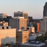 Southern end of Downtown Raleigh as seen from Aurthur's Restaurant and Lounge on top of the Clarion Hotel.