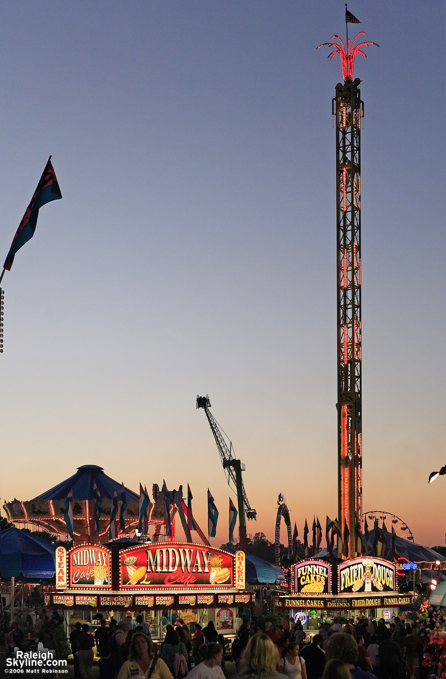 Sunset at the North Carolina State Fair.