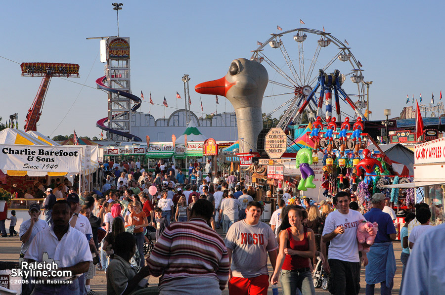 Lots of rides at the fair.