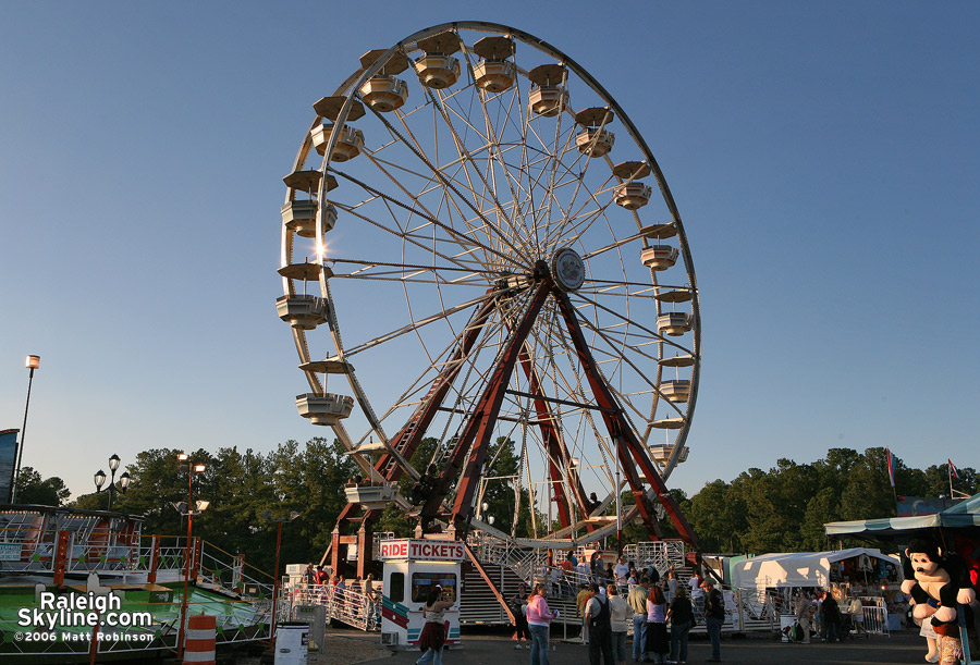 Sun beginning to get low at the fair.