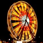 Spinning ferris wheel.