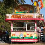 Colorful Candy Apple booth.