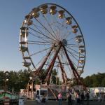 Sun beginning to get low at the fair.