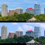 2013-2014 Raleigh Skyline comparison from Chavis Park