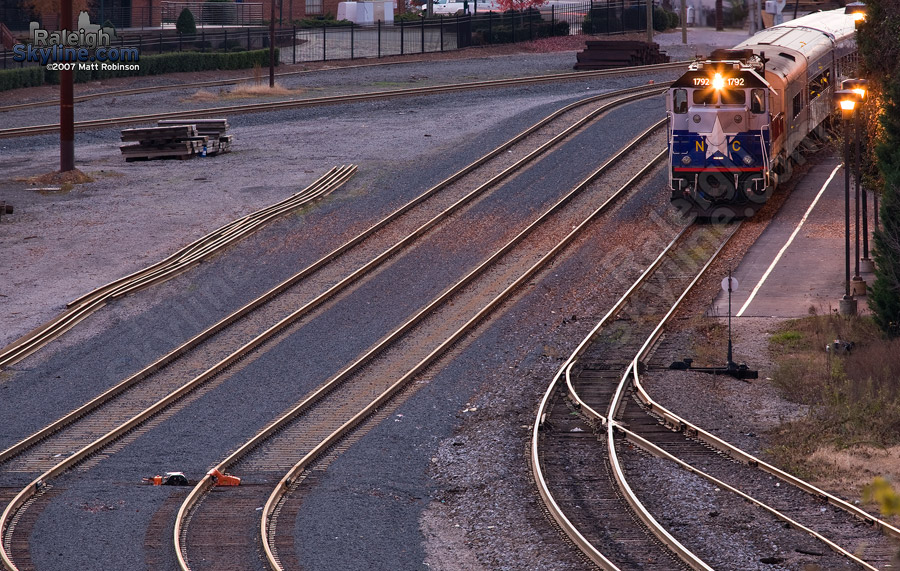 Amtrak makes an early morning stop