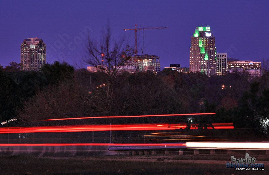 Rush hour on Lake Wheeler overpass