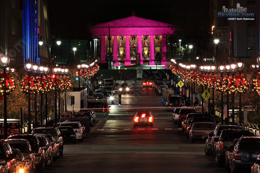 Light Play illuminates the Raleigh Memorial Auditorium