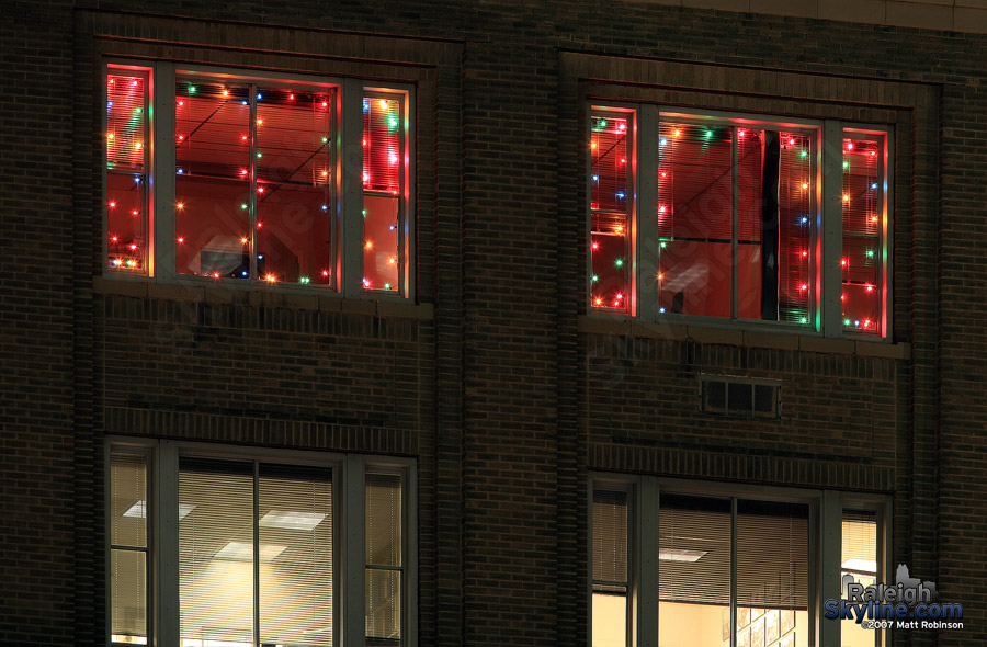 Christmas lights downtown