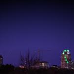 New BB&amp;T sign shines brightly at dusk