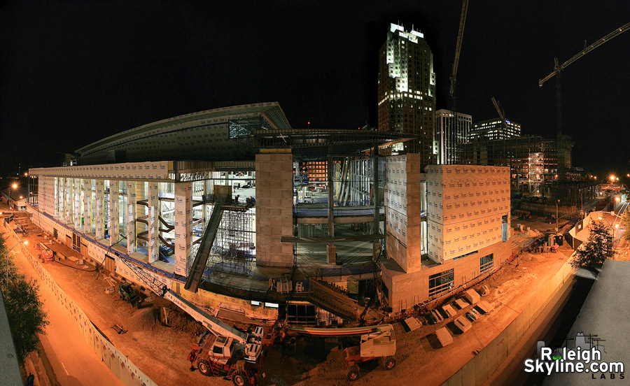 Panoramic photo update on the progress on Raleigh's new convention center