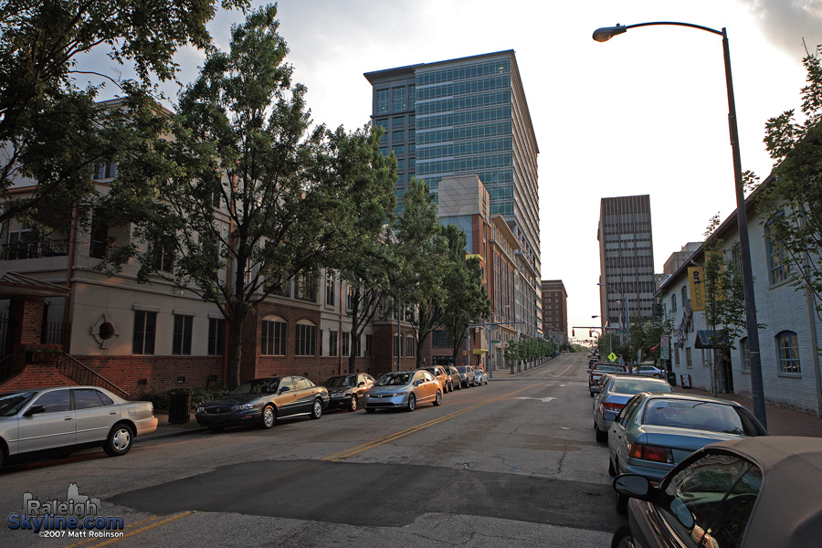 Looking west on East Davie Street.