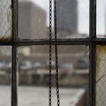 Chain in a window.