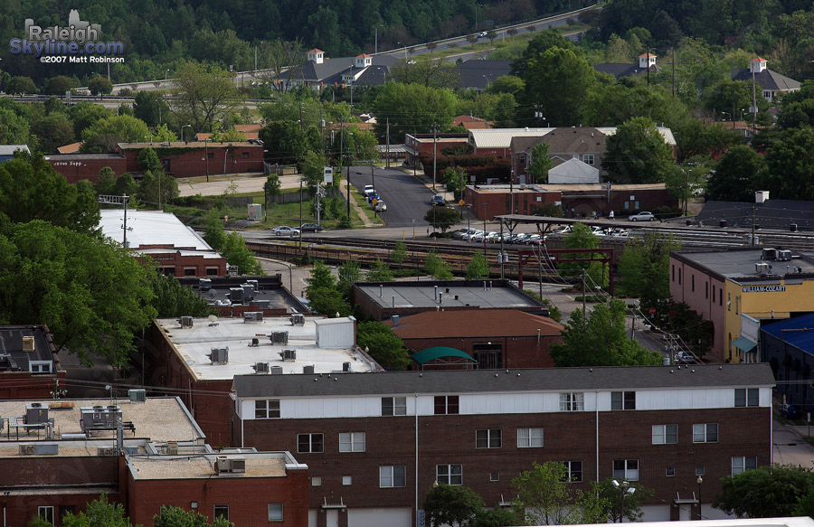 Looking out over Raleigh's Warehouse district.