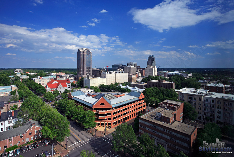 Downtown Raleigh from the 19th floor of the Clarion Hotel.