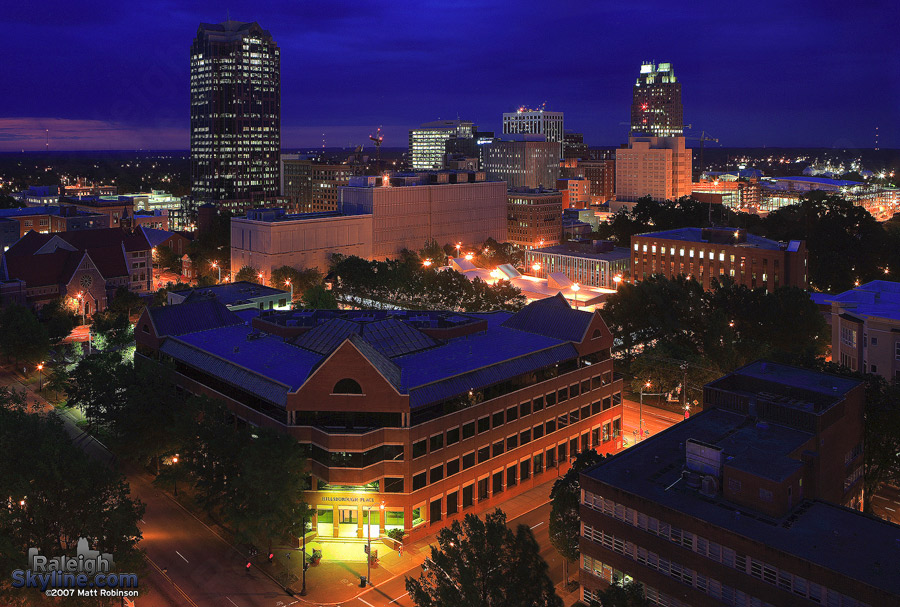 A new day begins in downtown Raleigh.