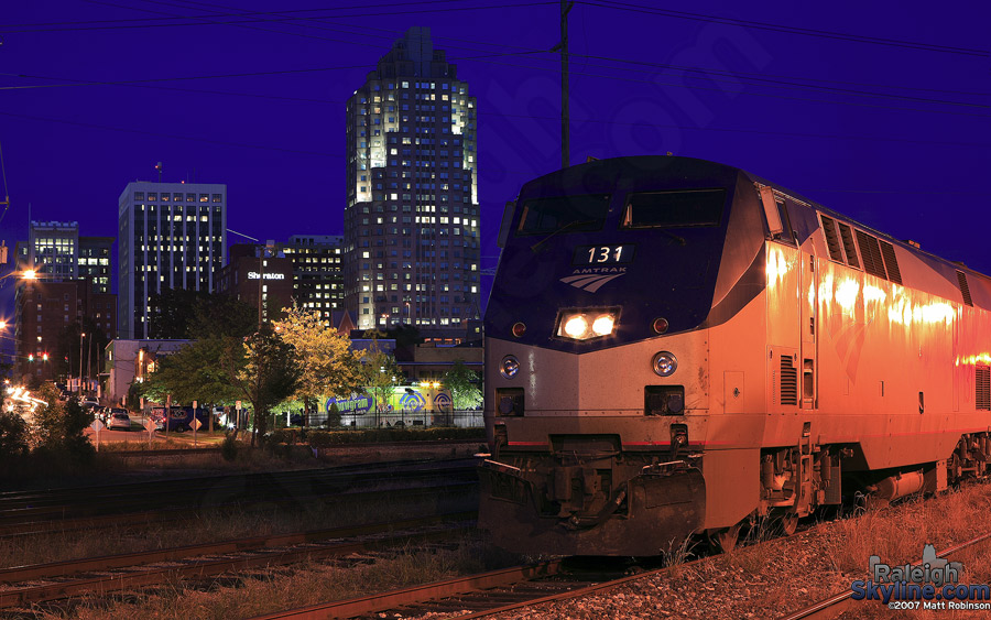 Amtrak makes a stop downtown.