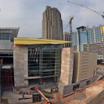 Progress on the Convention center.